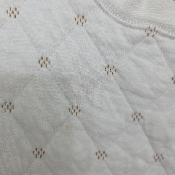 Madewell Ivory Diamond-Pattern Crew Neck Sweater - Picture 3 of 8